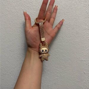 Labubu-Inspired Sparkly Keychain